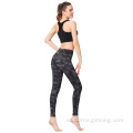 Camo Leggings Leggings camo nero camo allenamentu